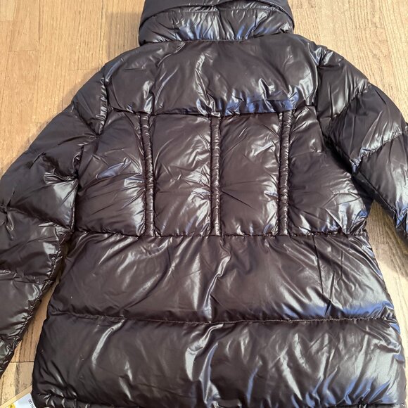 NWT MICHAEL KORS QUILTED HIDDEN HOOD DOWN BLEND PUFFER JACKET COAT M $350 BROWN - Picture 6 of 10